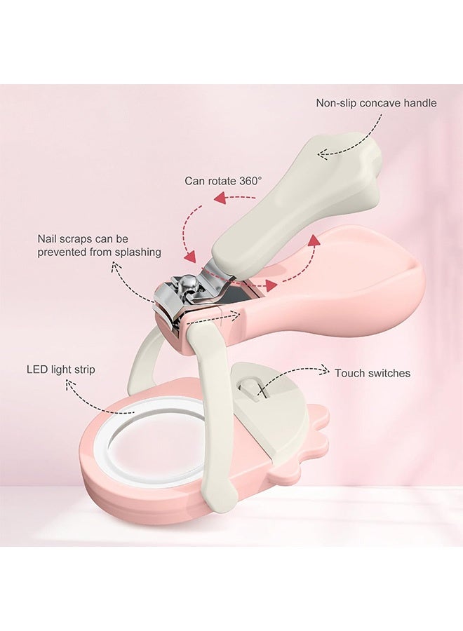 MXN Nail Trimmer for Baby,  Foldable Clipper, Fingernail Scissors with Magnifier and LED Light for Babies  - Image 4