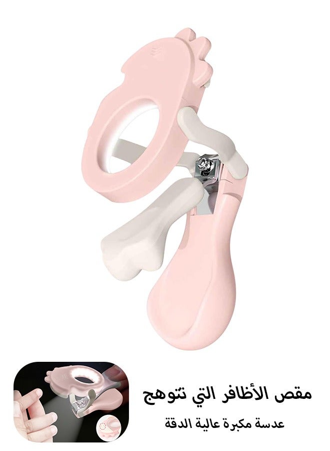 MXN Nail Trimmer for Baby,  Foldable Clipper, Fingernail Scissors with Magnifier and LED Light for Babies  - Image 1