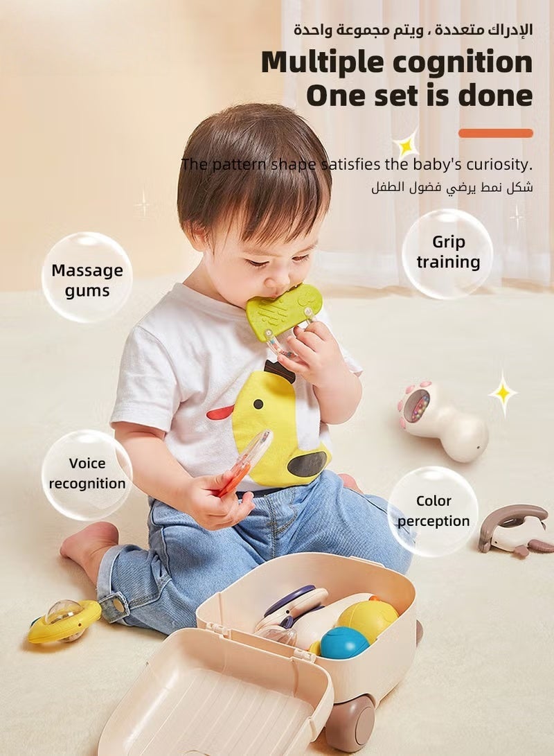 HOOKOR 11 PCS Baby Rattle Toy, Infant Teething Toys, Baby Teethers Set With Storage Box, Babies Toys Gifts for Boys And Girls 0-3-6-12-18 Months, Early Educational Toy Set - Image 4