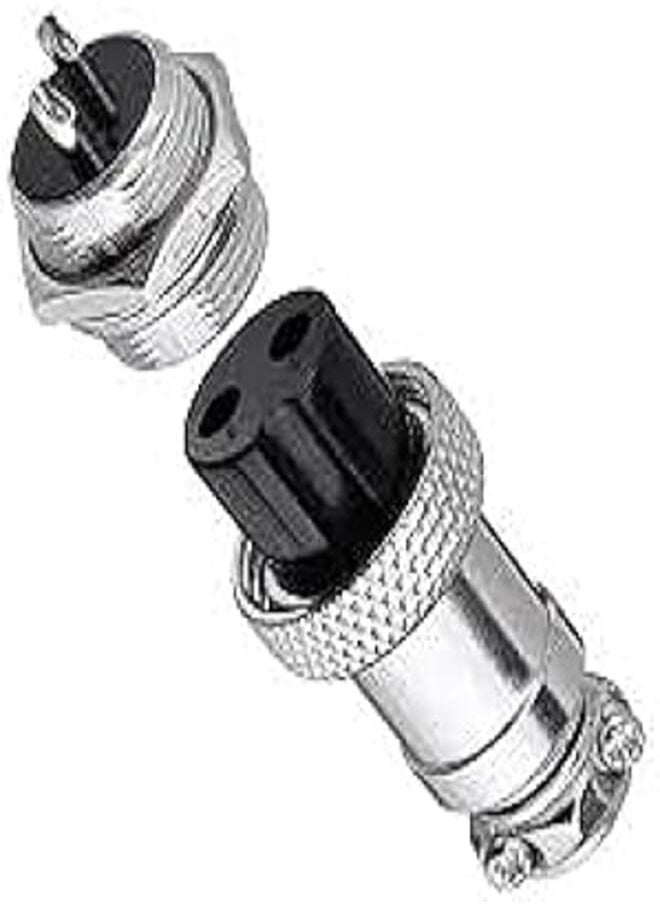 Generic - GX16-2 Pole Metal Male Female Panel Connector - Image 1