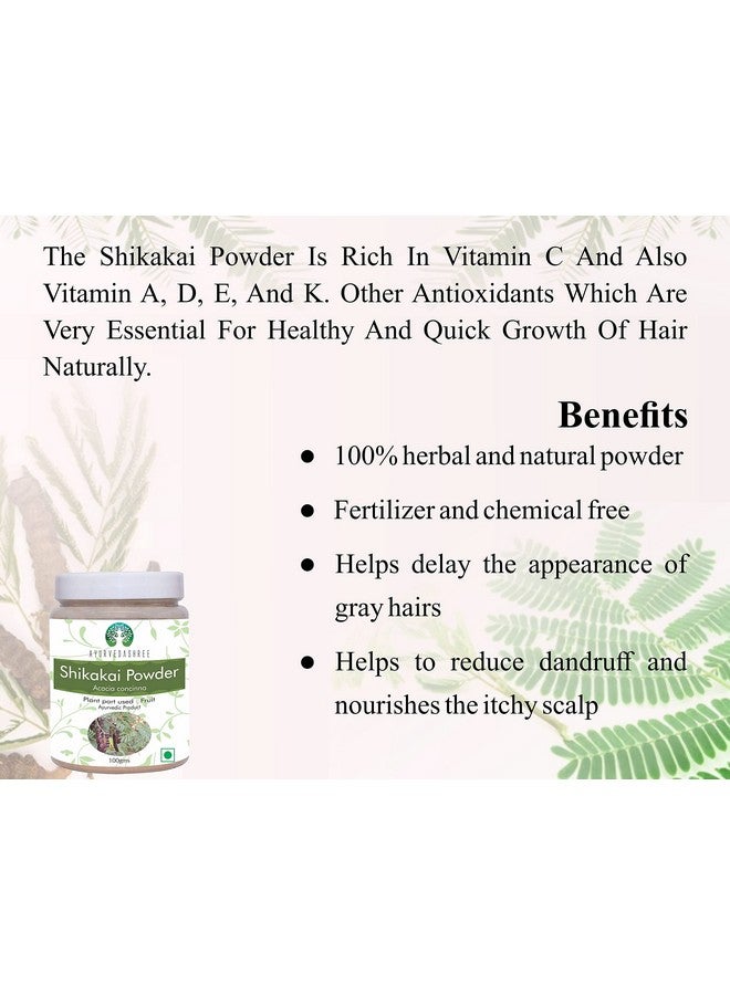يورفيداشري مسحوق شيكاكاي من أيورفيداشري، ١٠٠ غرام | مسحوق قرون فاكهة الأكاسيا كونسينا | منظف ومرطب طبيعي للشعر | نباتي | غير معدل وراثيًا | نباتي تمامًا - Image 3
