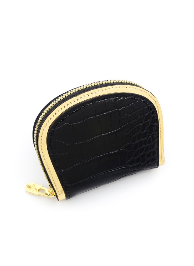 NIBEMINENT Women's Card Bag Vintage Stone Organ Card Bag Large Capacity Multi-slot Card Bag Zipper Bag Clutch Bag  - Image 1