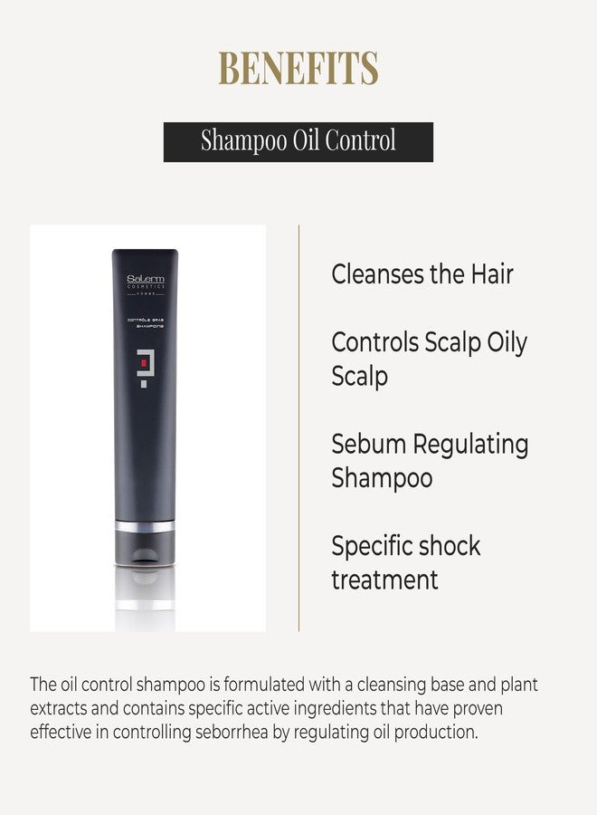 SALERM - Shampoo for Oily Hair - Homme Controle Gras Shampoo - 250 ml - Cleans Hair - Mantain a Clean and Balanced Look - Lightweight Refreshing Formula - Image 3