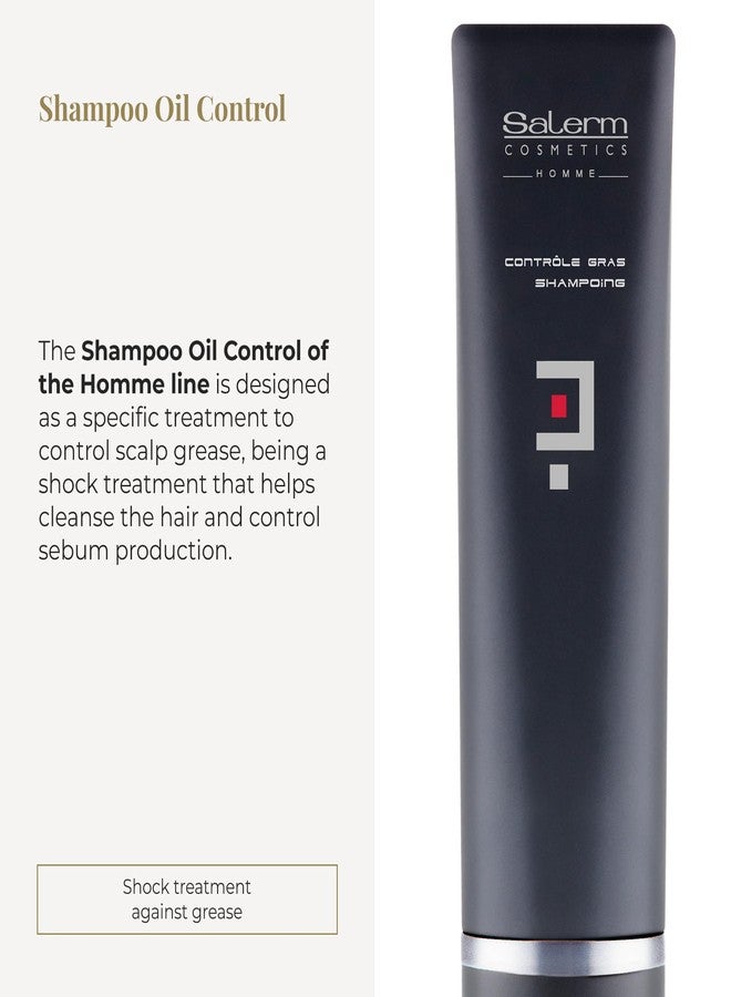 SALERM - Shampoo for Oily Hair - Homme Controle Gras Shampoo - 250 ml - Cleans Hair - Mantain a Clean and Balanced Look - Lightweight Refreshing Formula - Image 2