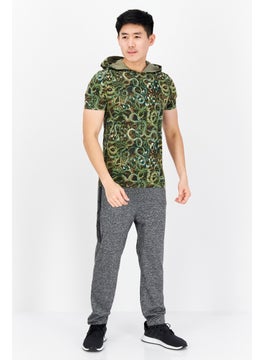INC Men Hood Short Sleeve Snake Print T-Shirts, Green Combo  - Image 4