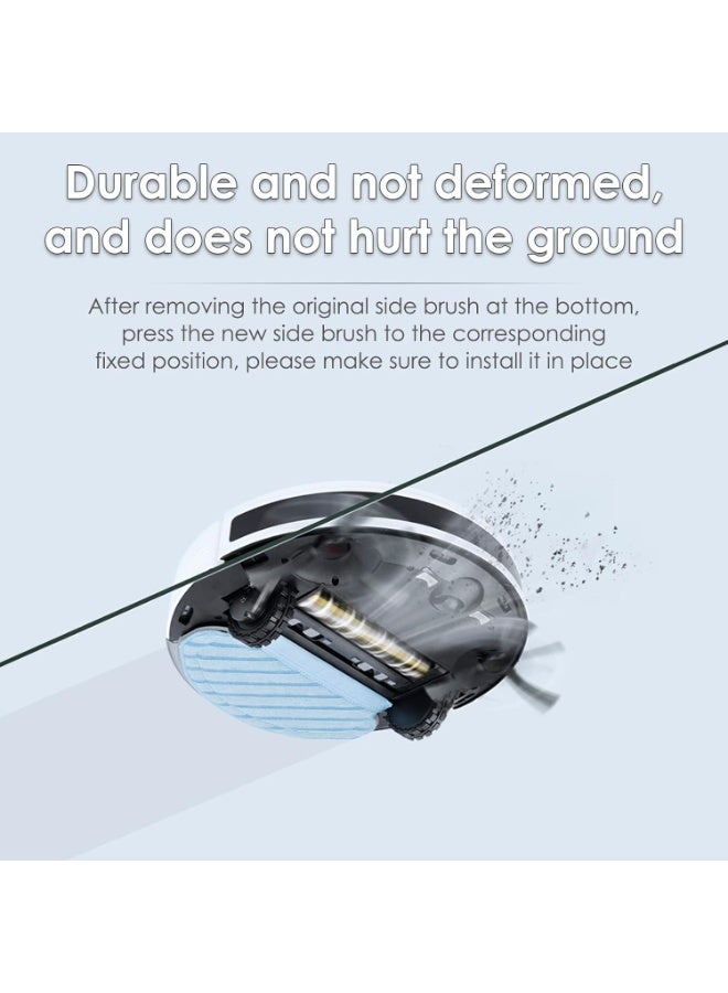 jaexest 10 قطع أجزاء استبدال الفرش الجانبية للمكنسة الروبوتية – متوافقة مع Ecovacs Deebot OZMO 920، 950، T8 AIVI، T8 Max، T9، T5، N5، N7، N8 Pro، DX55، DX93، DJ65 – 5 أزواج من الفرش - Image 4
