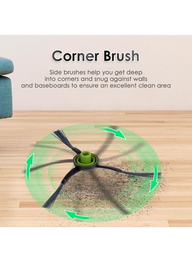 jaexest 10 قطع أجزاء استبدال الفرش الجانبية للمكنسة الروبوتية – متوافقة مع Ecovacs Deebot OZMO 920، 950، T8 AIVI، T8 Max، T9، T5، N5، N7، N8 Pro، DX55، DX93، DJ65 – 5 أزواج من الفرش - Image 3