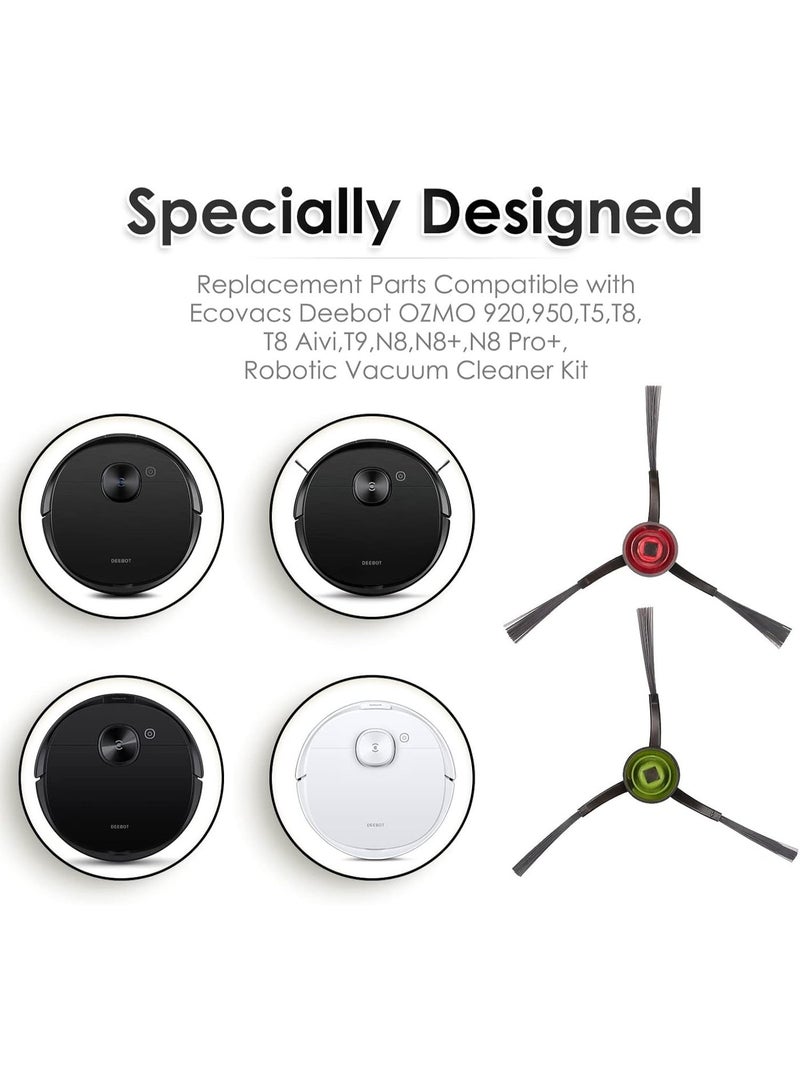 jaexest 10 قطع أجزاء استبدال الفرش الجانبية للمكنسة الروبوتية – متوافقة مع Ecovacs Deebot OZMO 920، 950، T8 AIVI، T8 Max، T9، T5، N5، N7، N8 Pro، DX55، DX93، DJ65 – 5 أزواج من الفرش - Image 5