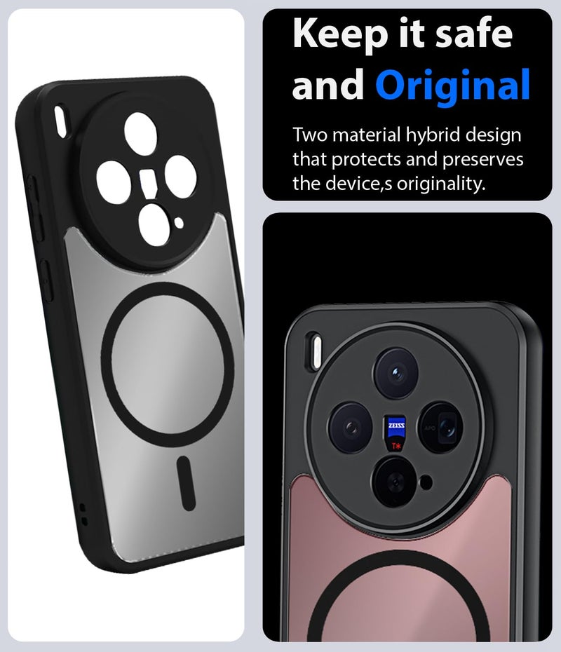 KAPAVER Essential Case for Vivo X300 MagSafe, Magnetic | Vivo X300 Back Cover (Mag-X Black) - Image 3