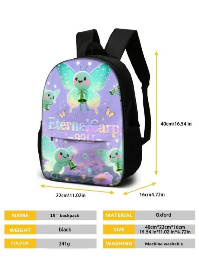 Bright Li Fire Shoulder + hand-held + stationery bag | Cartoon bag 3-piece set, easy to cope with various occasions (available for students, children, friends' outings, mountain climbing, school, etc.) | Back to school season/holiday gifts - 113 - Image 3