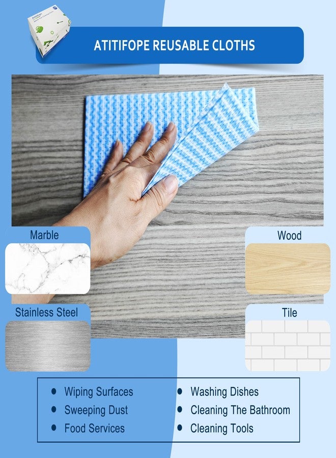 Atitifope Multi-Use Reusable Cloths - Heavy Duty Wipes for Kitchen, Bathroom & Car (50 Count (Pack of 1)) - Image 4