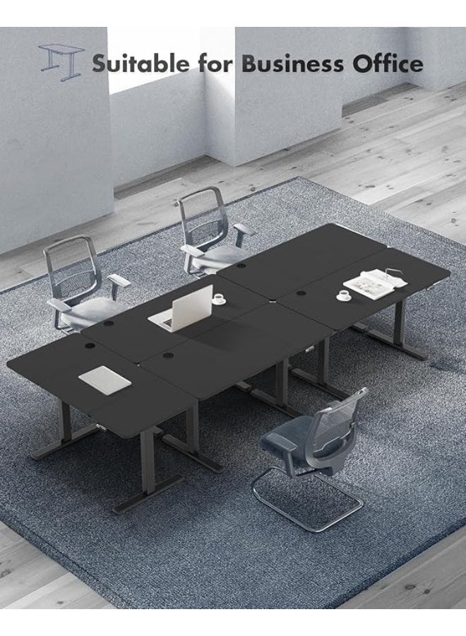 Anovara Standing Desk Height Adjustable Desk Standing Desk Adjustable Office Desk Stand Up Computer Desk (Black) - Image 5