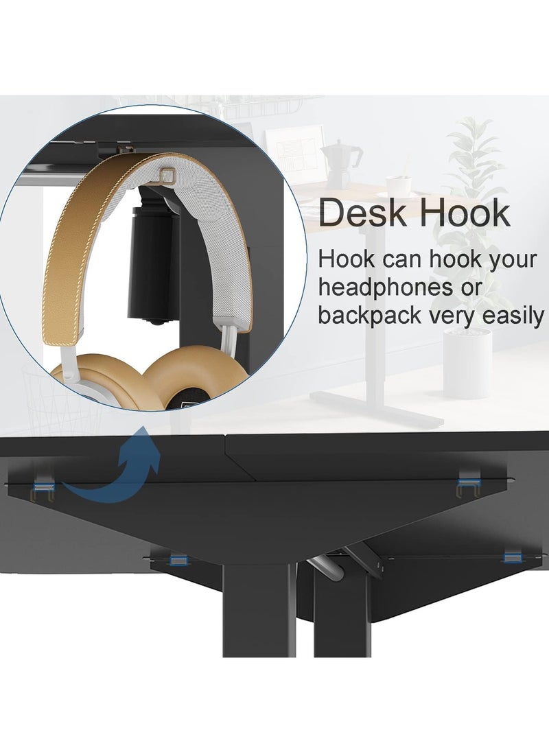 Anovara - Anovara Standing Desk Height Adjustable Desk Standing Desk 100 X 60cm Adjustable Office Desk Stand Up Computer Desk (Black, 100cm) - Image 1