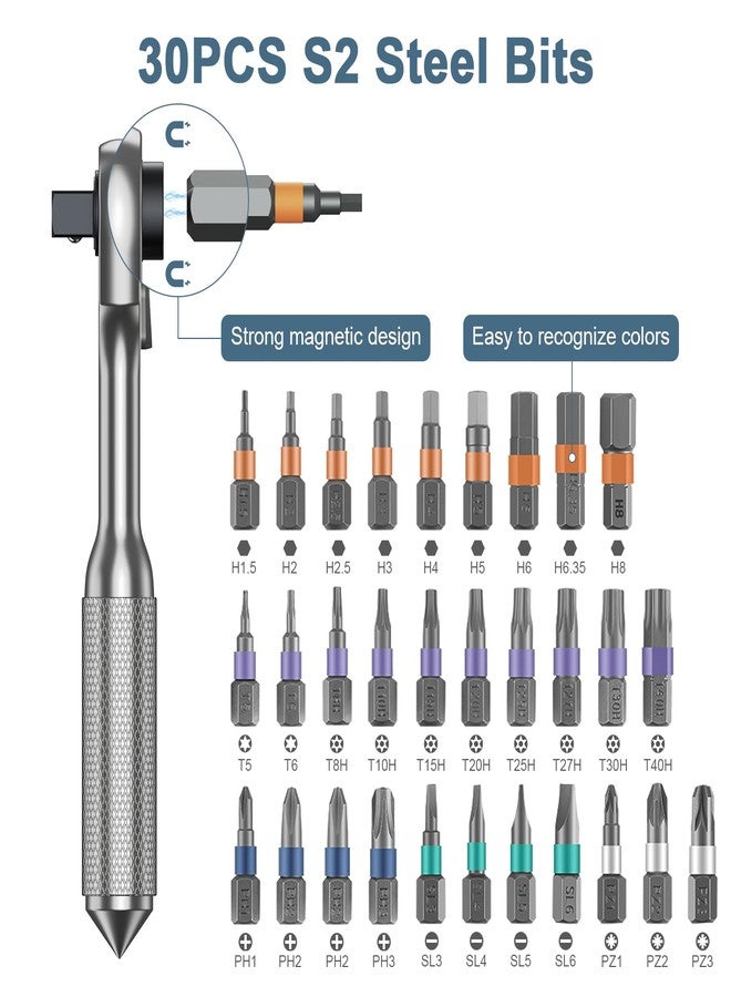 Ankilo Ratchet Screwdriver Set, 42 in 1 Torque Screwdriver Socket Set, DIY Torque Wrench with Flexible Shaft Extension Rod, Portable Repair Tool Kit for Home, Bike, Motorcycle Repairs for Christmas Gifts - Image 5