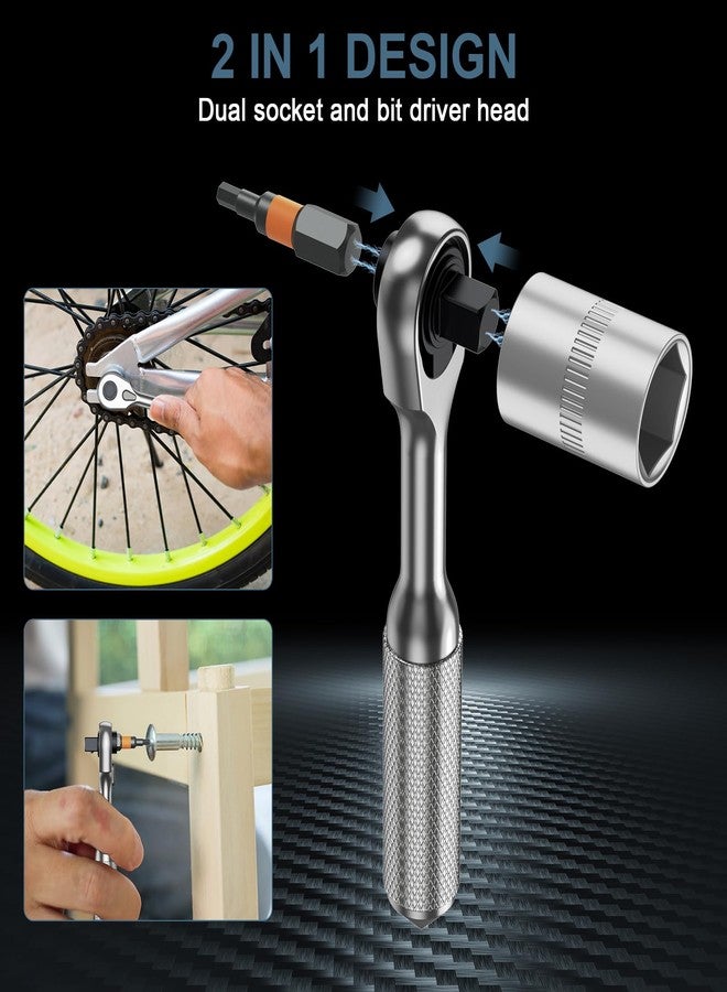 Ankilo Ratchet Screwdriver Set, 42 in 1 Torque Screwdriver Socket Set, DIY Torque Wrench with Flexible Shaft Extension Rod, Portable Repair Tool Kit for Home, Bike, Motorcycle Repairs for Christmas Gifts - Image 3