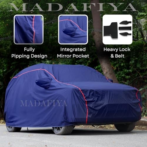 MADAFIYA Heavy-Duty Car Cover for Compatible with Toyota Urban Cruiser Hyryder (2023 to 2025 All Models) Deluxe Car Protection Cover – Waterproof & UV-Resistant All-Season Exterior Protection - Image 2