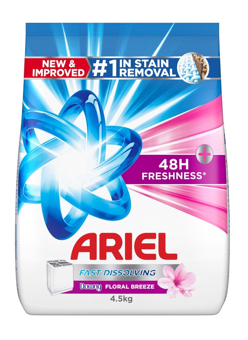 Ariel Fast Dissolving Laundry Detergent Powder With Floral Breeze 4.5kg  - Image 1