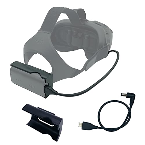 JCHPINE FPV Goggles V2 Battery Bracket Holder and Power Cable Compatible with DJI FPV Combo Goggles V2 Battery Recharging Wire Accessories - Image 1