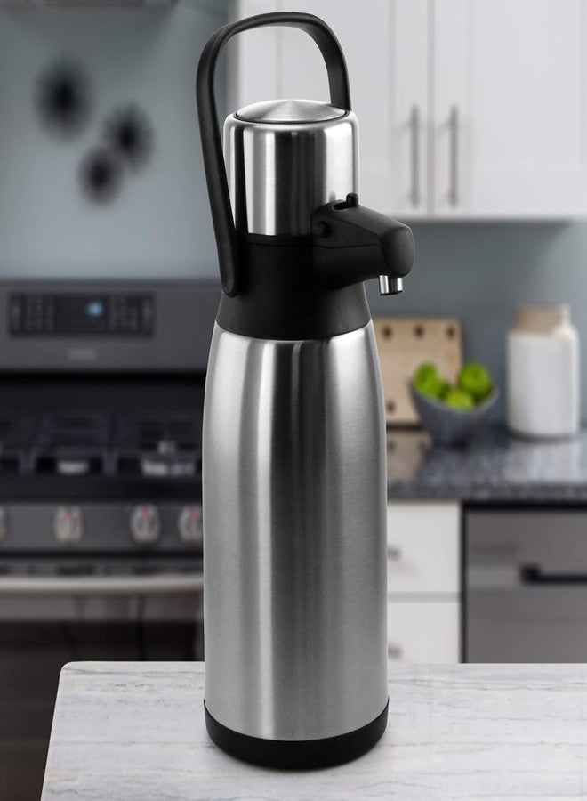 Megachef Warm Beverage Airpot Tall Silver Top Hot Water Dispenser for Coffee and Tea, 3 Quart - Image 3