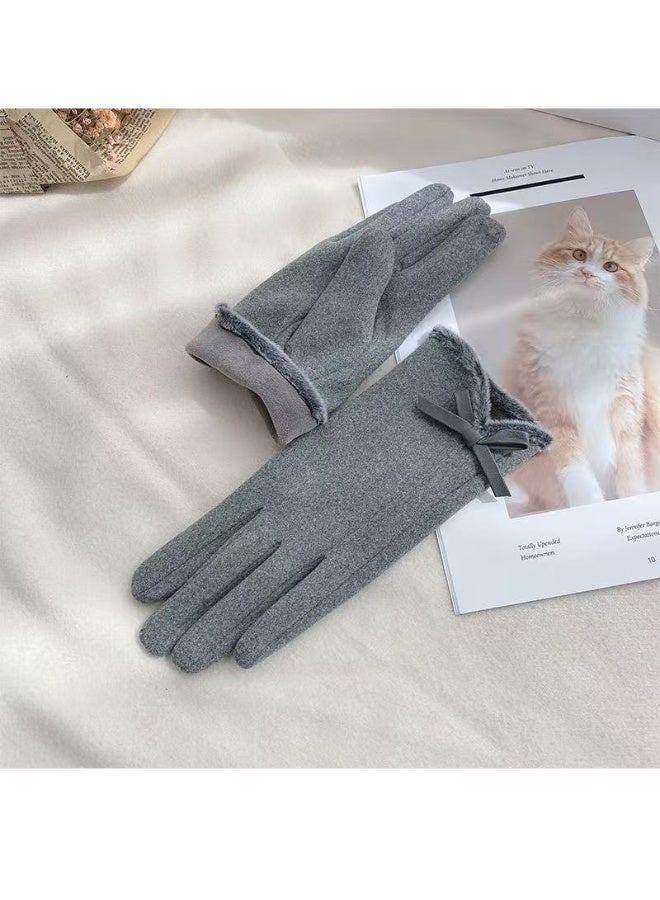 قفازات نسائية شتوية سميكة ودافئة وقفازات ركوب الدراجات - Image 3