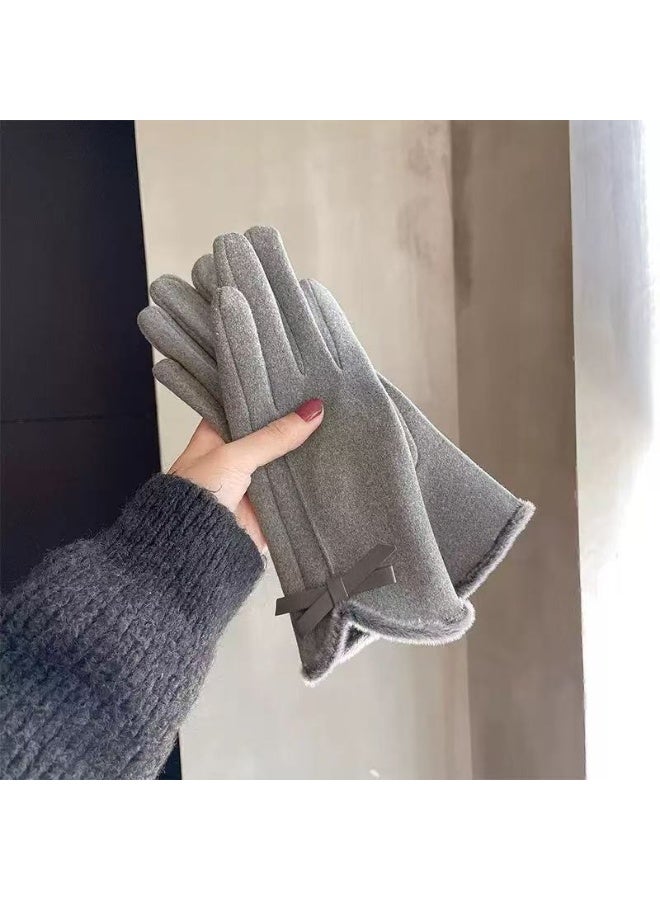 قفازات نسائية شتوية سميكة ودافئة وقفازات ركوب الدراجات - Image 1