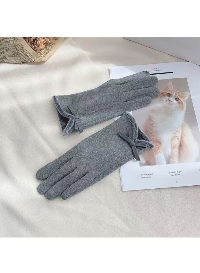 قفازات نسائية شتوية سميكة ودافئة وقفازات ركوب الدراجات - Image 2