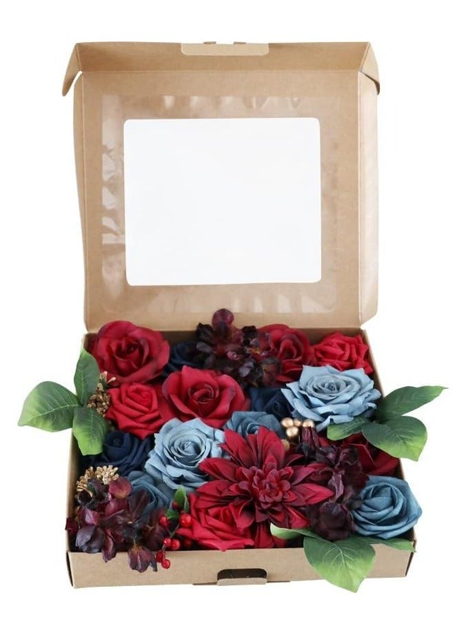 GT-Wheel Artificial Flowers Combo Box Silk Fake Faux Flower Centerpieces for DIY Wedding Cake Topper Floral Arrangements  - Image 5