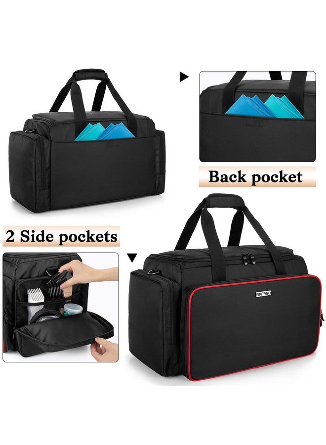 BAFASO BAFASO Large Capacity Hairdresser Bag with Adjustable Dividers, Travel Barber Case Holds Various Hair Cutting Tools (NO ACCESSORIES), Black - Image 5