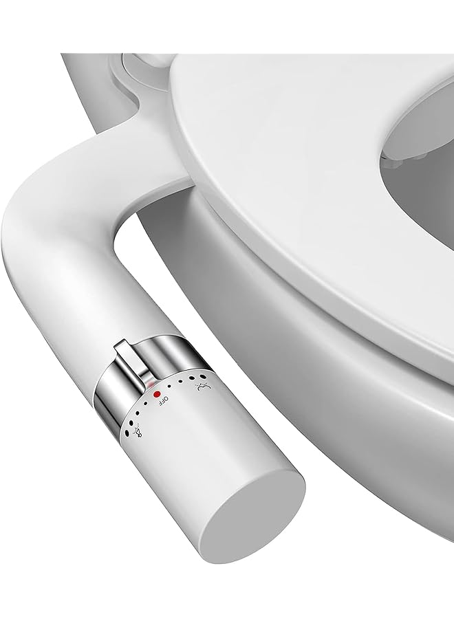 The Bros Ultra-Slim Bidet Attachment for Toilet Dual Nozzle (Feminine/Posterior Wash) Hygienic Bidets for Existing Toilets, Adjustable Water Pressure Cold Water Sprayer Baday with Stainless Steel Inlet - Image 1