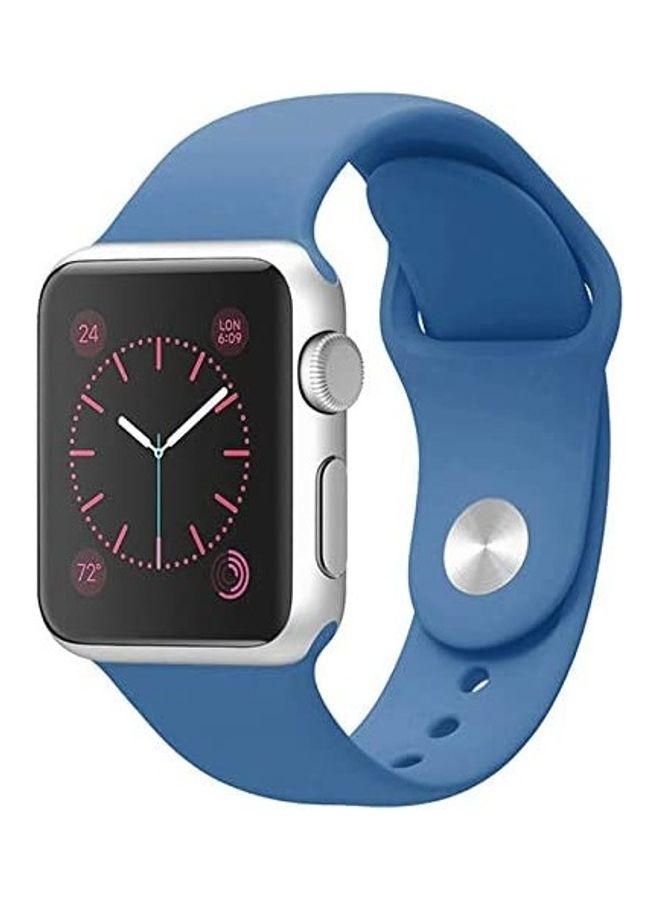 ICS Replacement Silicone Strap For Apple Smartwatch 38-40mm Blue - Image 1