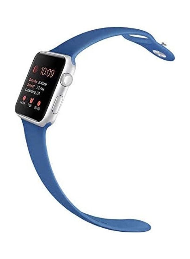 ICS Replacement Silicone Strap For Apple Smartwatch 38-40mm Blue - Image 2