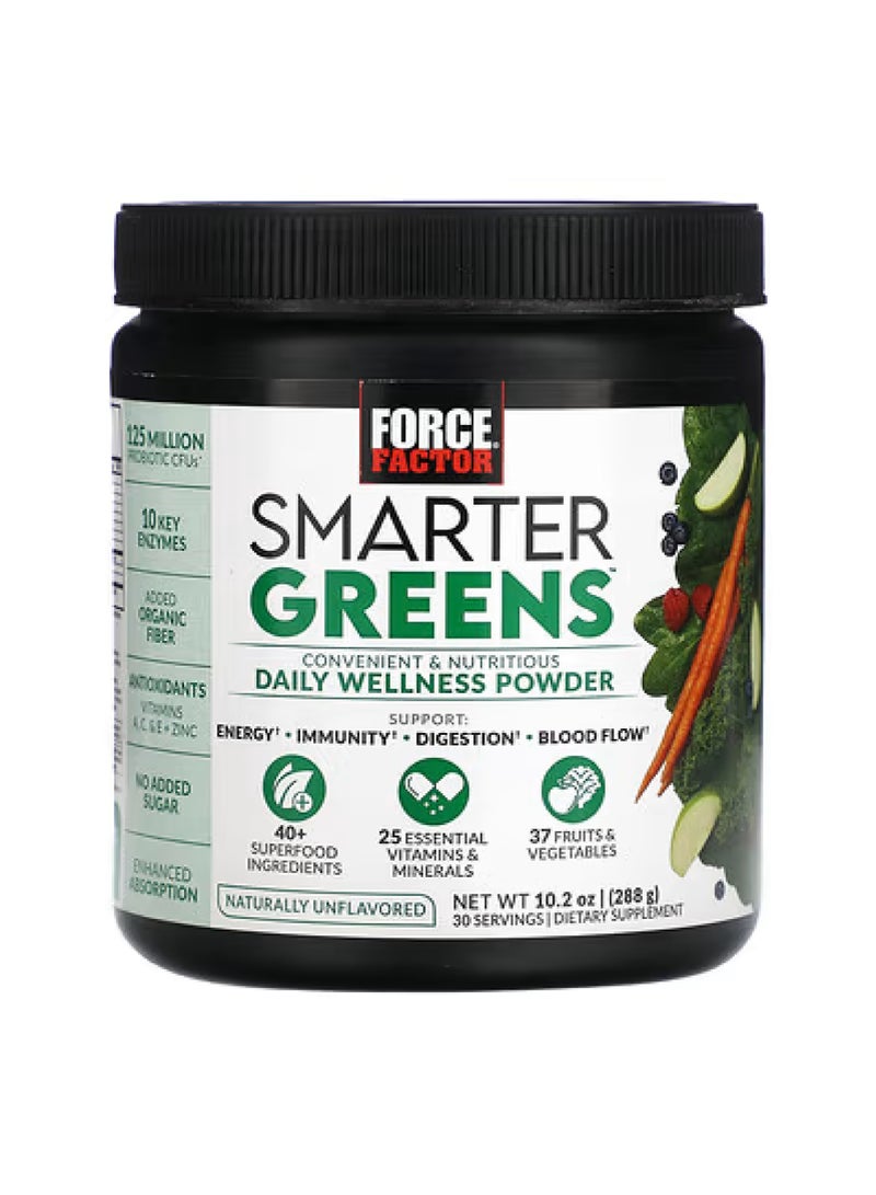 Smarter Greens, Daily Wellness Powder, Naturally Unflavored, 10.2 oz (288 g)