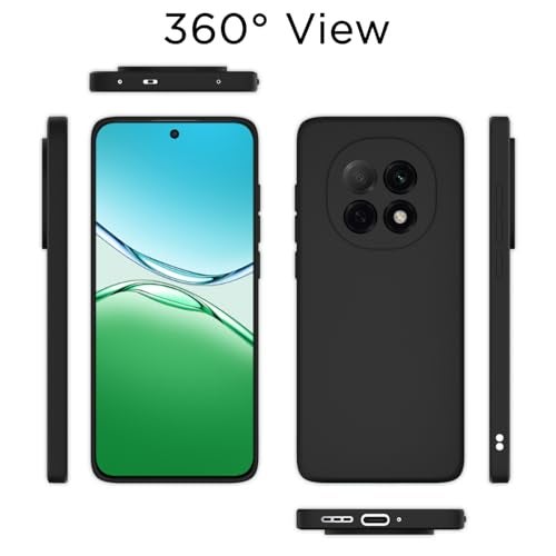 Pikkme Back Cover for Oppo F29 5G | Slim Soft Matte Silicone Cover with Camera Protection & Shockproof Bumper Case (Black) - Image 4