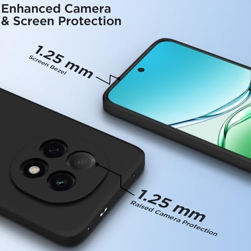Pikkme Back Cover for Oppo F29 5G | Slim Soft Matte Silicone Cover with Camera Protection & Shockproof Bumper Case (Black) - Image 2