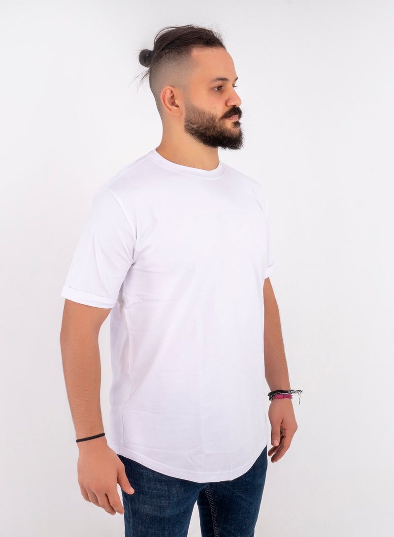 THOMAS-SQUARE cotton curved t-shirt - White – CL  - Image 1