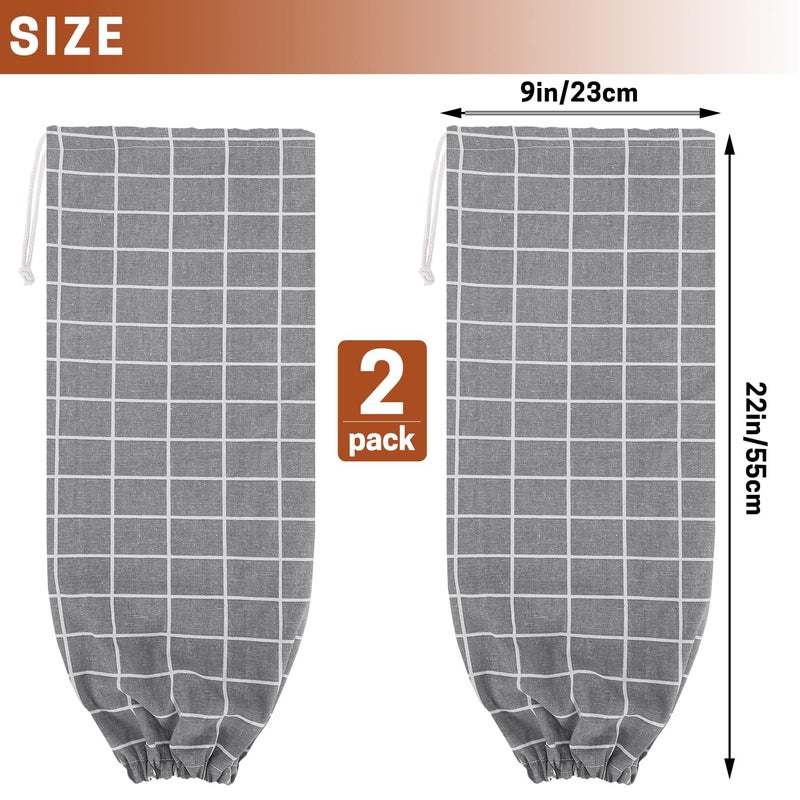 Swisselite 2Pcs Plastic Bag Holder  Reusable Plastic Bag Organizer Wall Mount  Large Grocery Bag Storage Dispenser  22X9 In - Image 2