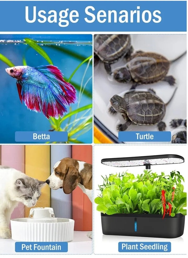 ماركة غير محددة - Adjustable 10W Betta Heater, Small Submersible Fish Tank Heater with Digital Display Thermostat, USB Powered, for Aquariums up to 1 Gallon - Image 1