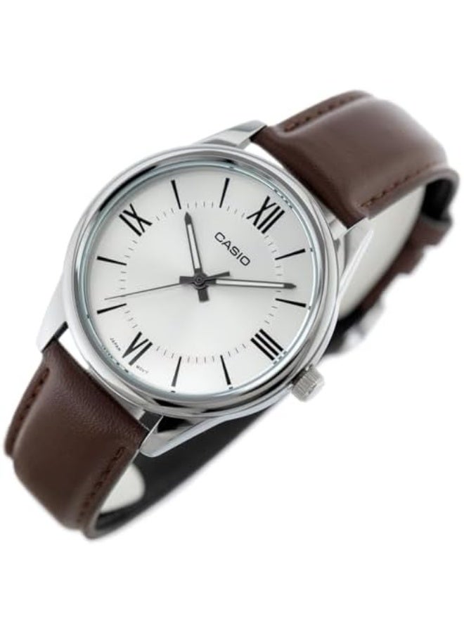 كاسيو ساعة كاسيو للرجال من الجلد التناظري MTP-V005L-7B5UDF - Image 2