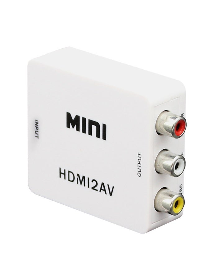 ميني مركب 1080P HDMI إلى RCA الصوت الفيديو AV CVBS محول دعم HD ل HD HDMI2AV محول مربع للتلفزيون PC VCR DVD PAL - Image 2