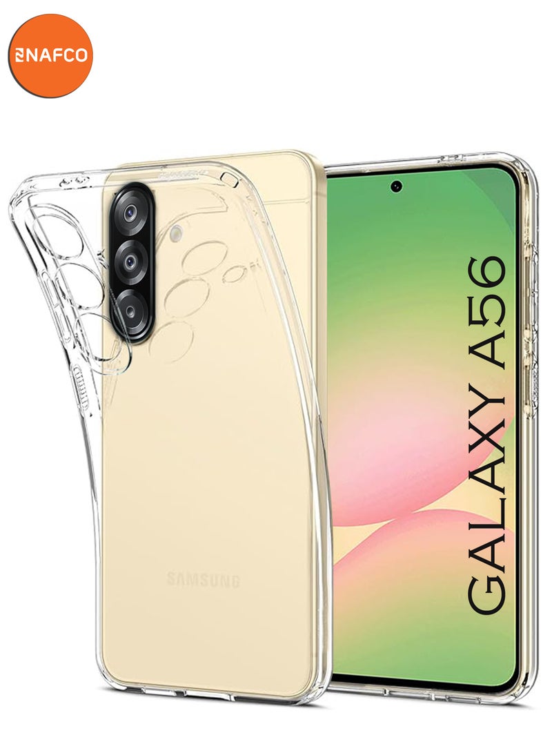 NAFCO For Samsung Galaxy A56 - Transparent Silicone Drop-Proof Clear Protective Phone Cover - Transparent - Image 1