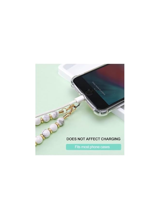 Green Tiger Stylish Marble Beaded Phone Wrist Strap, Hands-Free Lanyard with Charm for Women and Girls, Perfect Cellphone Accessory - Image 5