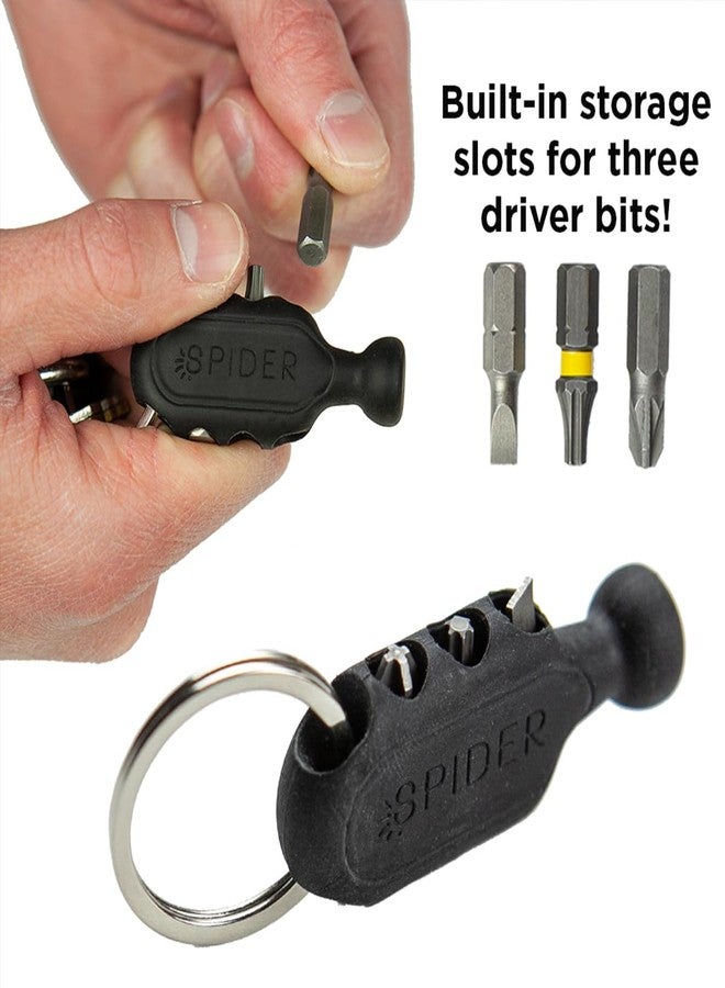 Spider Tool Holster - Key Fob - Rubber Insert for Spider Tool Holster + Metal King Ring with Built-in Holes for Spare Driver bits! - Image 4
