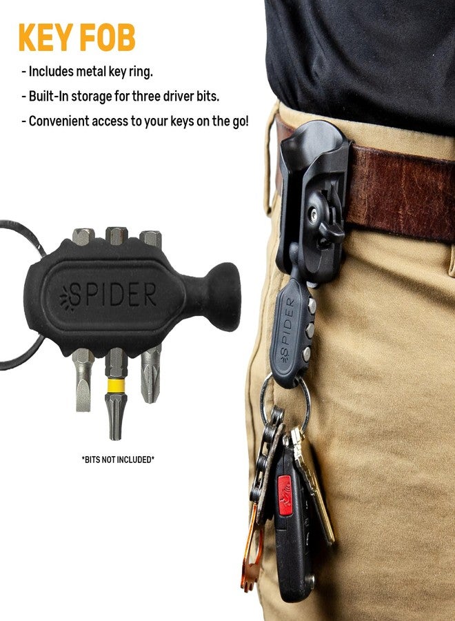 Spider Tool Holster - Key Fob - Rubber Insert for Spider Tool Holster + Metal King Ring with Built-in Holes for Spare Driver bits! - Image 2