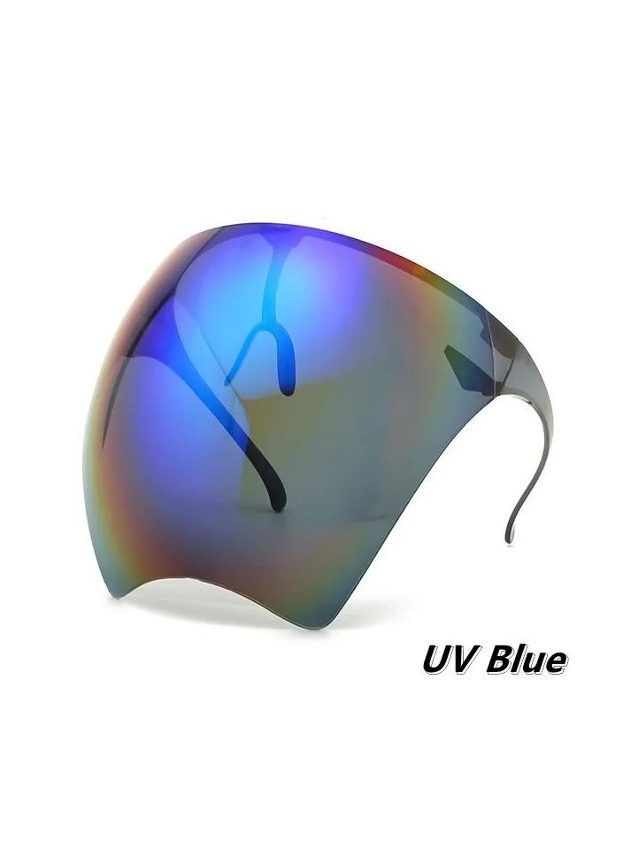 Generic 1-Piece High Quality Fashion Transparent HD Anti-Fog Sunglasses,Anti Droplet Dust-Proof Protect Full Face Covering Mask,Saliva-Proof Windproof Face Shield Sunglasses  - Image 1