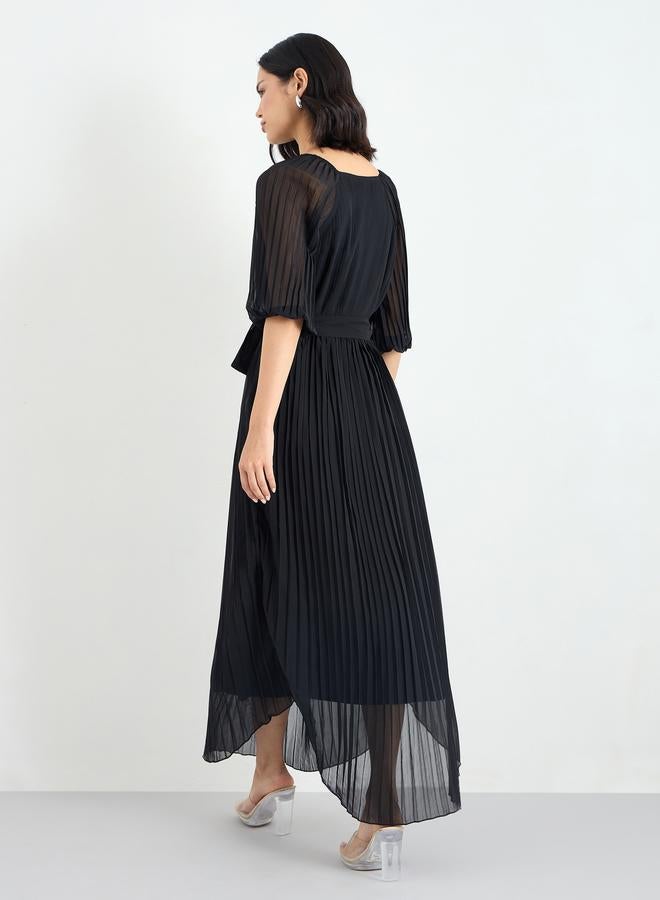 ستايلي فستان طويل بأكمام بالون - Image 5