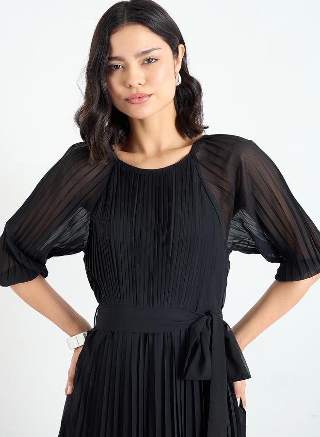 ستايلي فستان طويل بأكمام بالون - Image 4