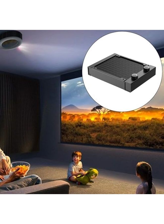 مشتت حرارة ماء للألومنيوم للكمبيوتر الشخصي مقاس 120 مم، مقطع منخفض، منفذ خيط 1/4 بوصة، ملحق تبريد سائل - Image 3