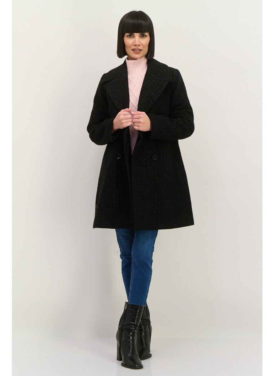 Women Fleece Long Sleeve Trench Coat, Black - pzsku/ZF4582FD8319ED5F8DCC0Z/45/_/1738765022/b76217b0-87ad-46ce-9123-896da6572b88