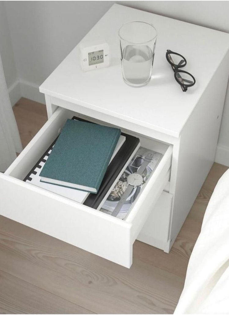Generic Coltrop Bedside Table with 2 Drawers White  - Image 1
