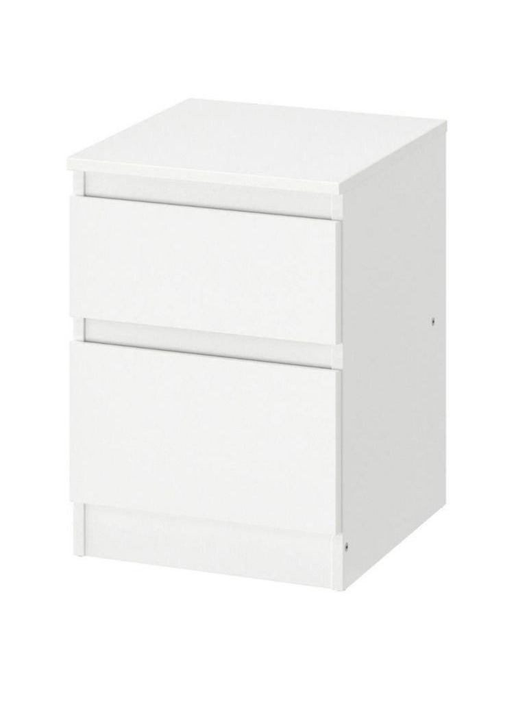 Generic Coltrop Bedside Table with 2 Drawers White  - Image 4